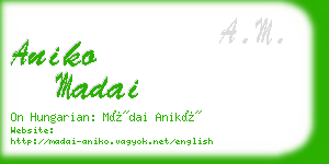 aniko madai business card